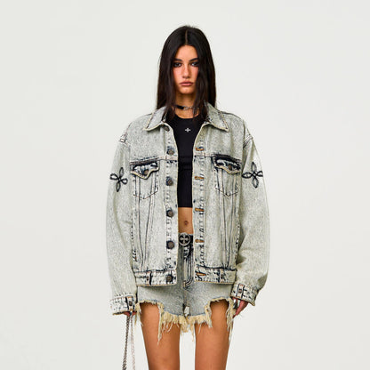 Storm Garden Wide Denim Jacket Oversized Casual Womens Coats