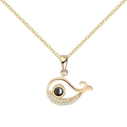 Little Fish 100 Languages Projection Pendant Necklace