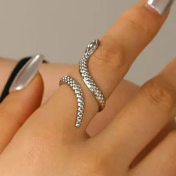 Snake Adjustable Bracelet Ring Set Gold Silver Jewelry