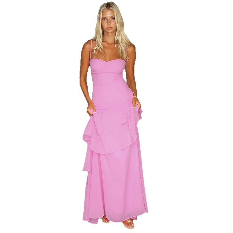 Women Backless Strappy Slim Fit Sleeveless Bodycon Dress
