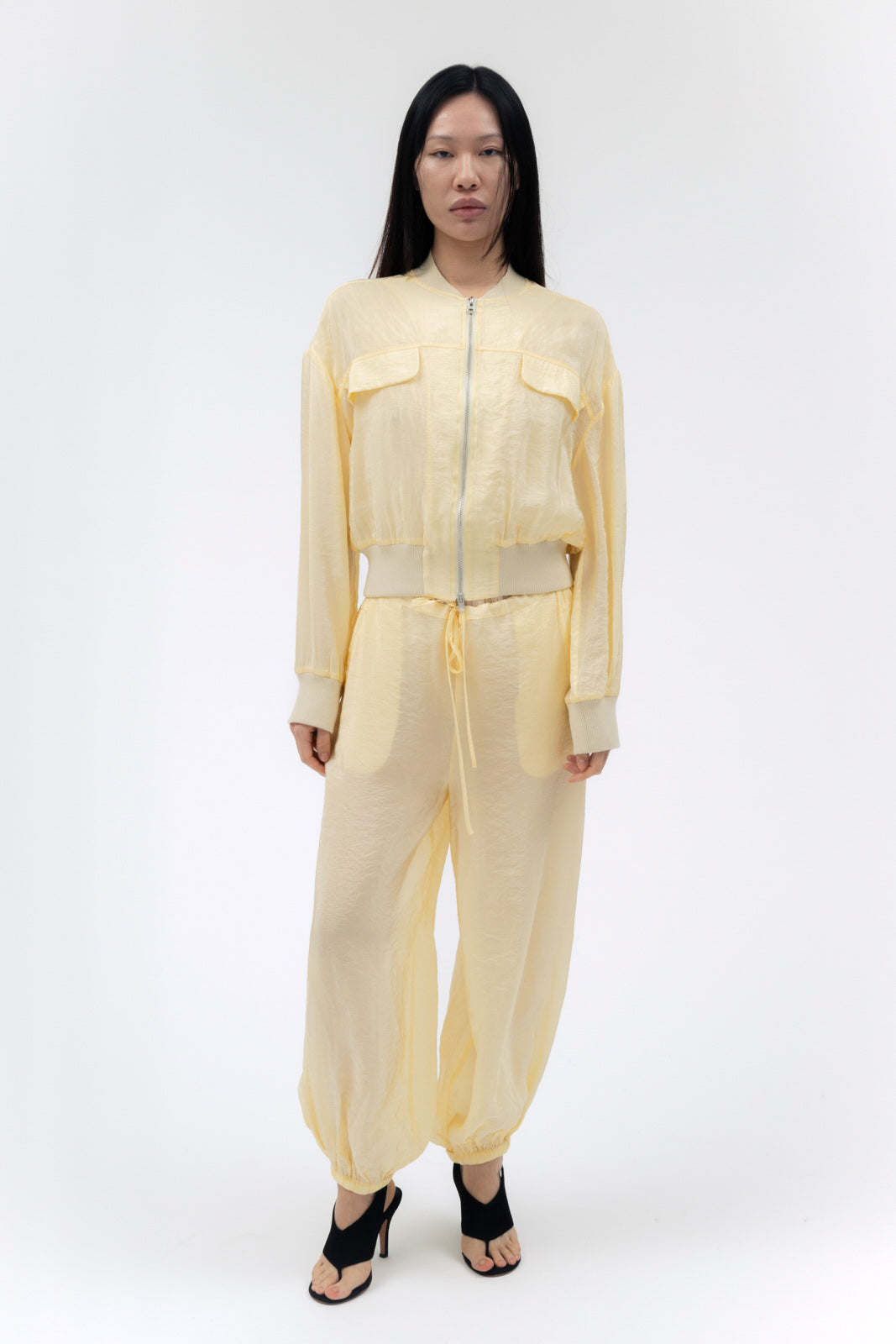 Zora Voile Pants Butter Womens Lightweight Balloon Trousers