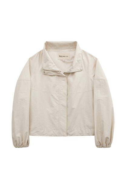 Women Lightweight Ivory Windproof Utility Anorak Jacket