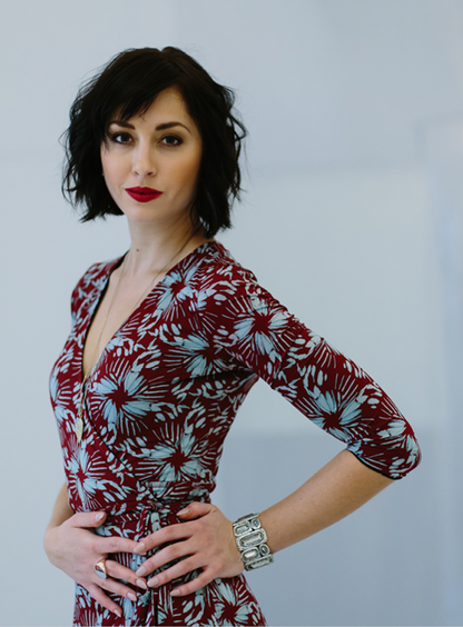 Natalie Wrap Maxi Dress for Women with V Neck and 34 Sleeves