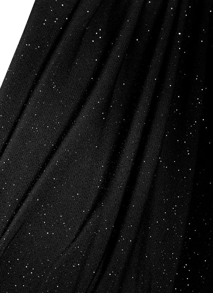 Sparkly Twist Front Evening Maxi Dress for Women