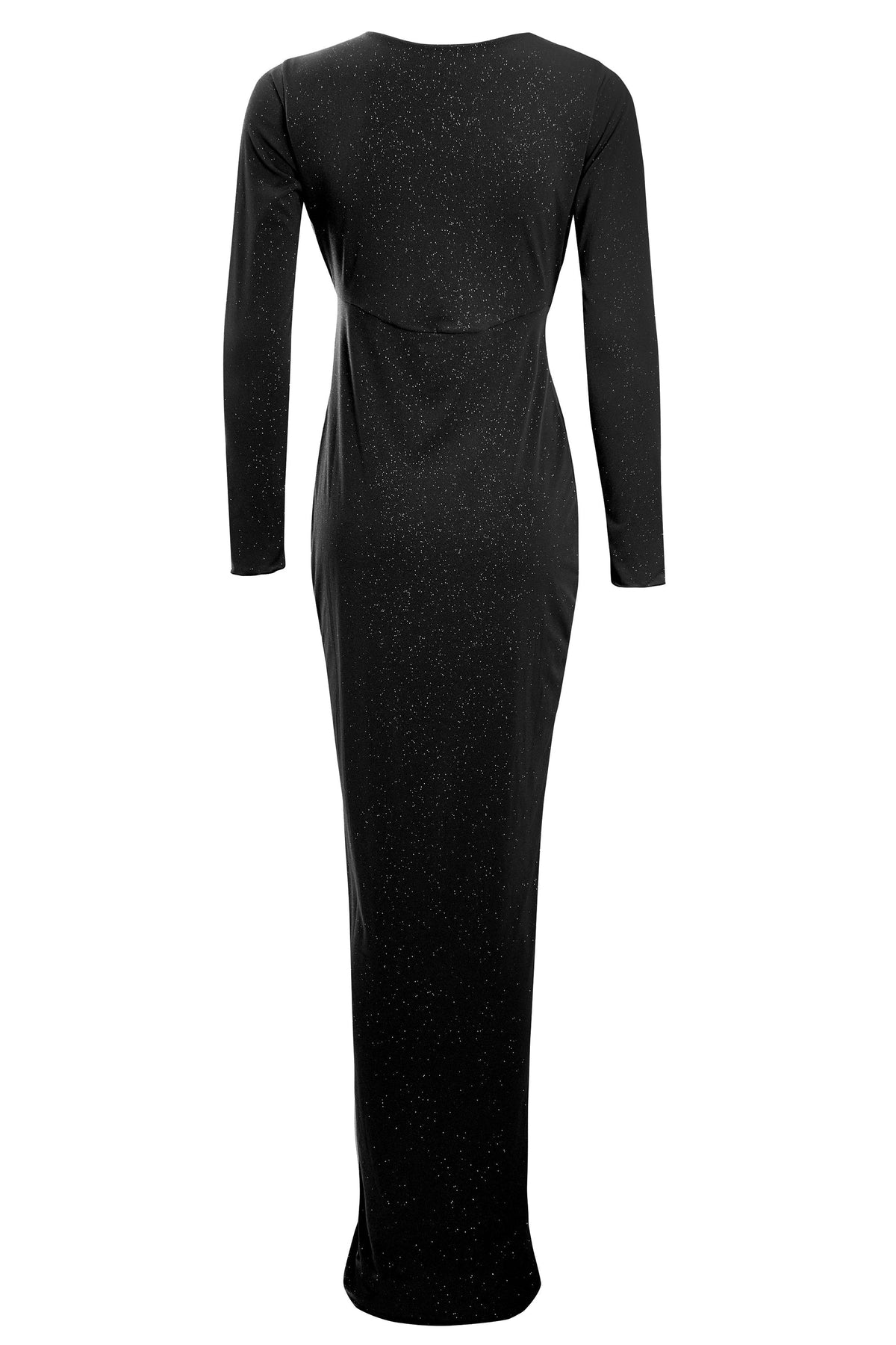 Sparkly Twist Front Evening Maxi Dress for Women