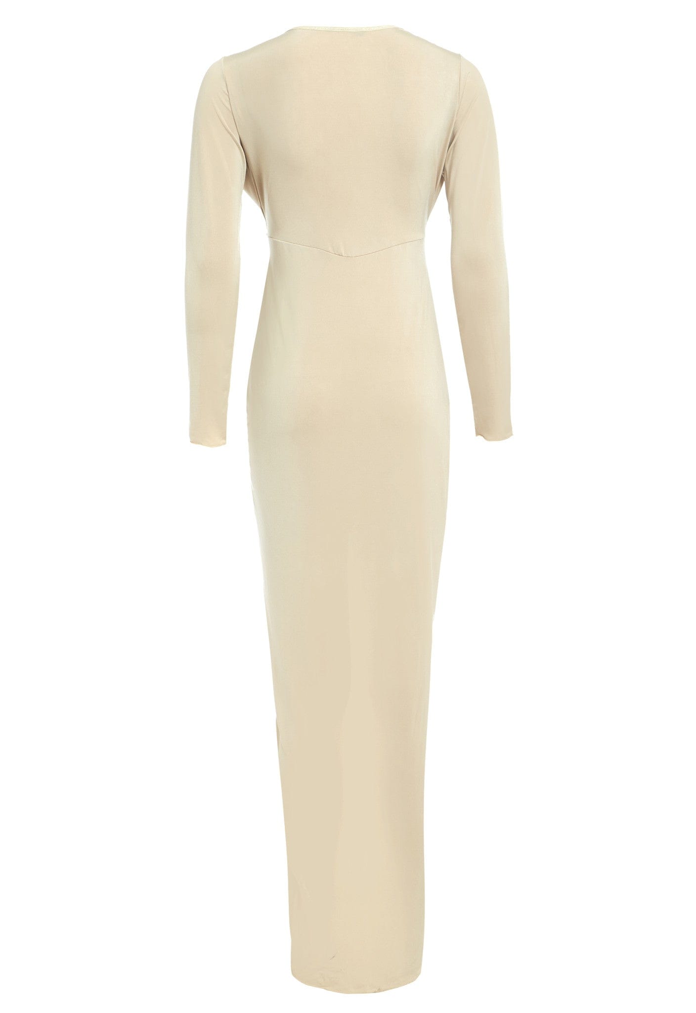 Low Cut Knot Front Bodycon Midi Dress for Women