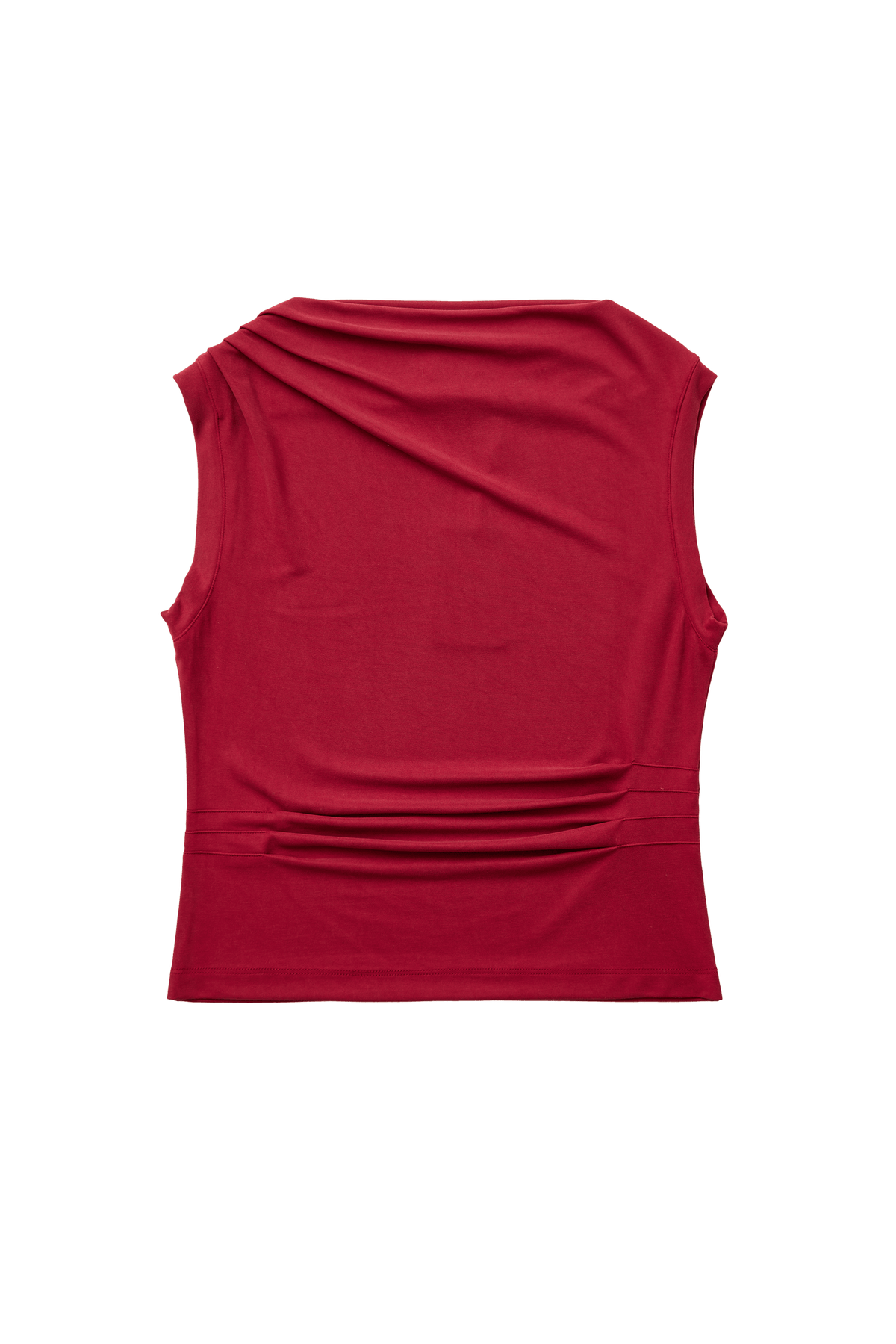 Dasom Tank Top Raspberry Womens Cropped Cowl Neck Summer Top