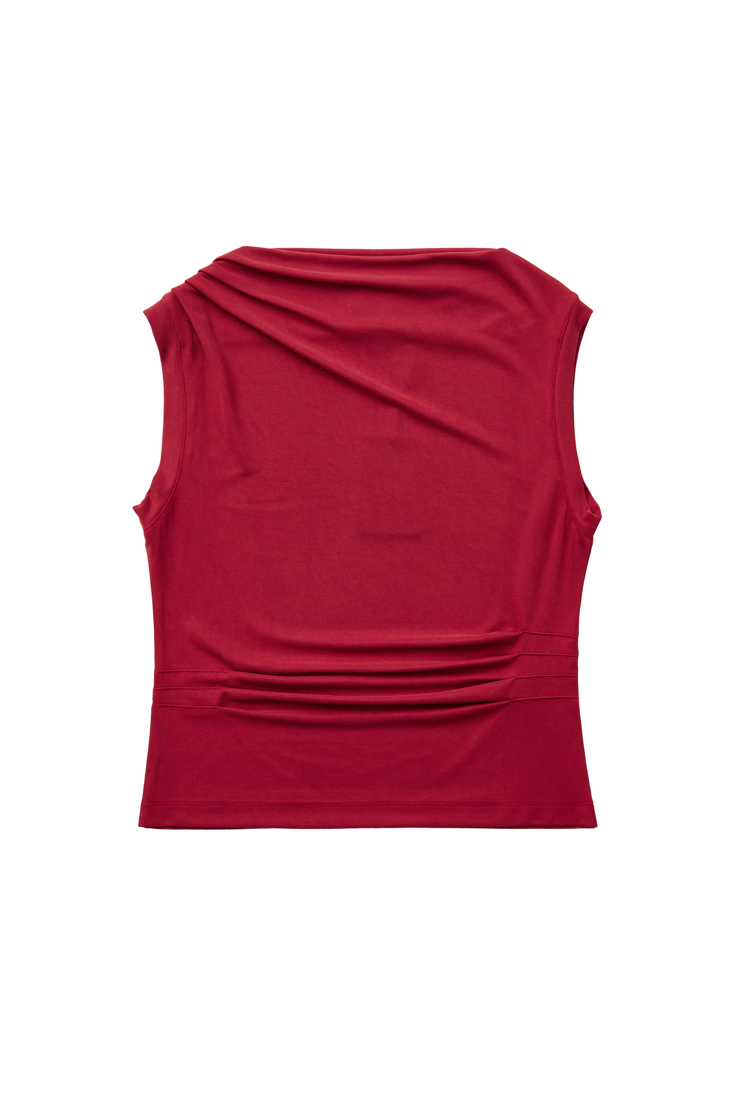 Dasom Tank Top Raspberry Womens Cropped Cowl Neck Summer Top