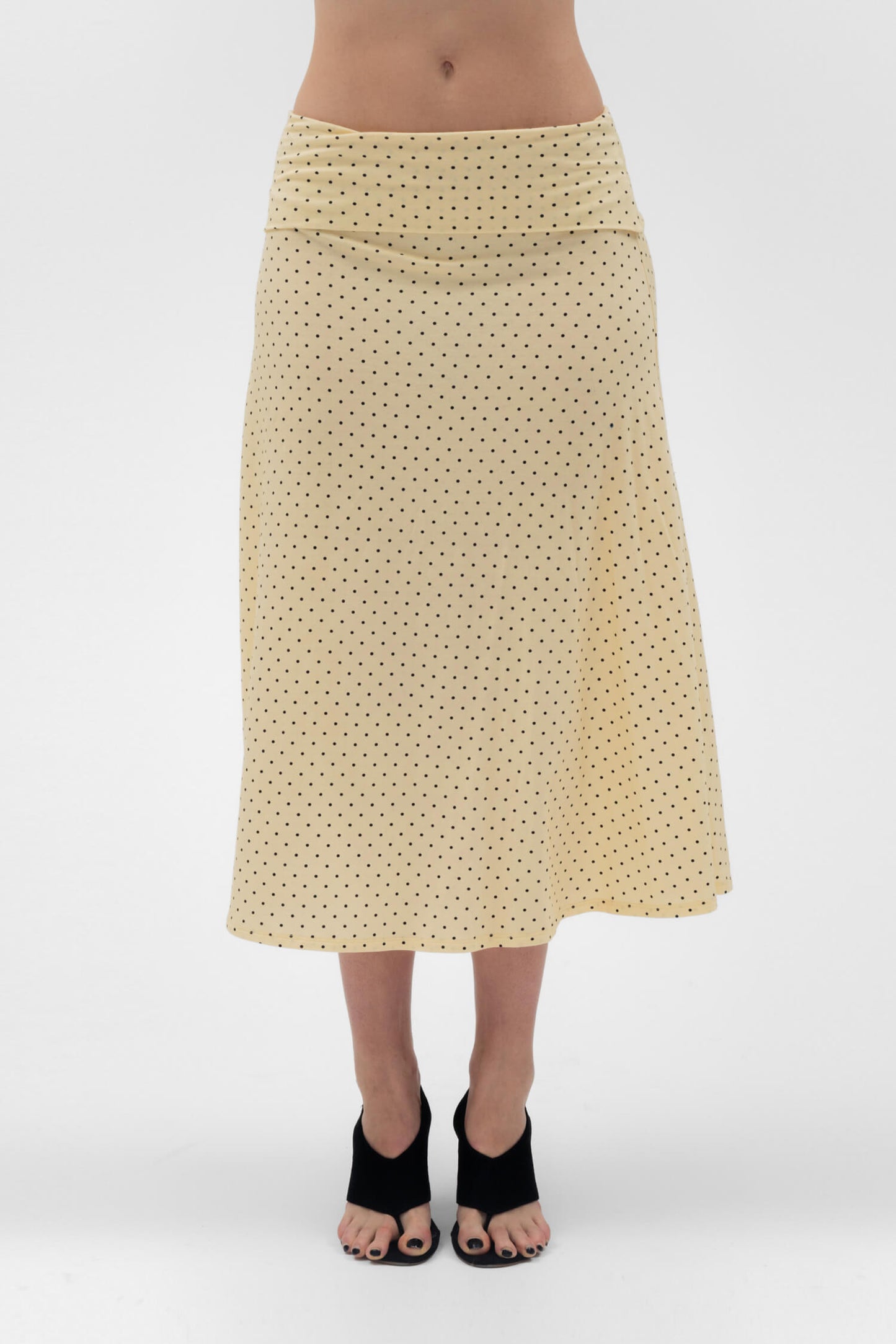 Foldover Flared Maxi Skirt Butter Women Flowy Everyday Style