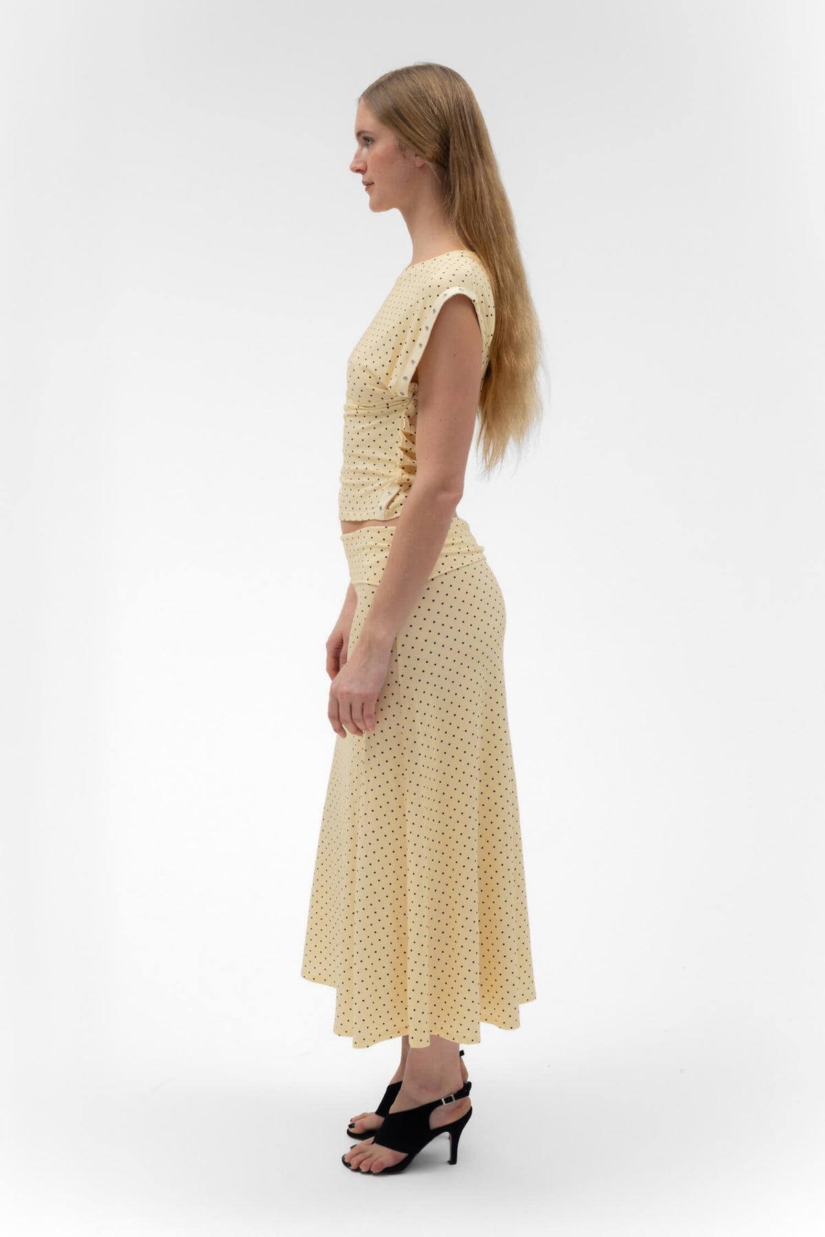 Foldover Flared Maxi Skirt Butter Women Flowy Everyday Style