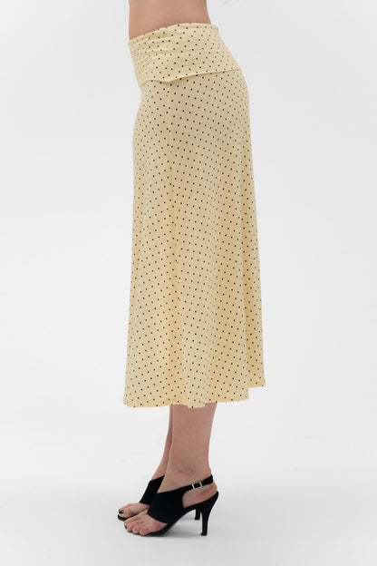 Foldover Flared Maxi Skirt Butter Women Flowy Everyday Style