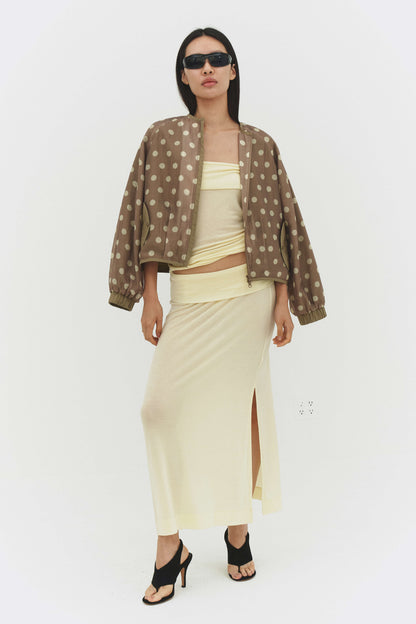 Fabio Voile Jacket Cream Mocha Womens Lightweight Outerwears