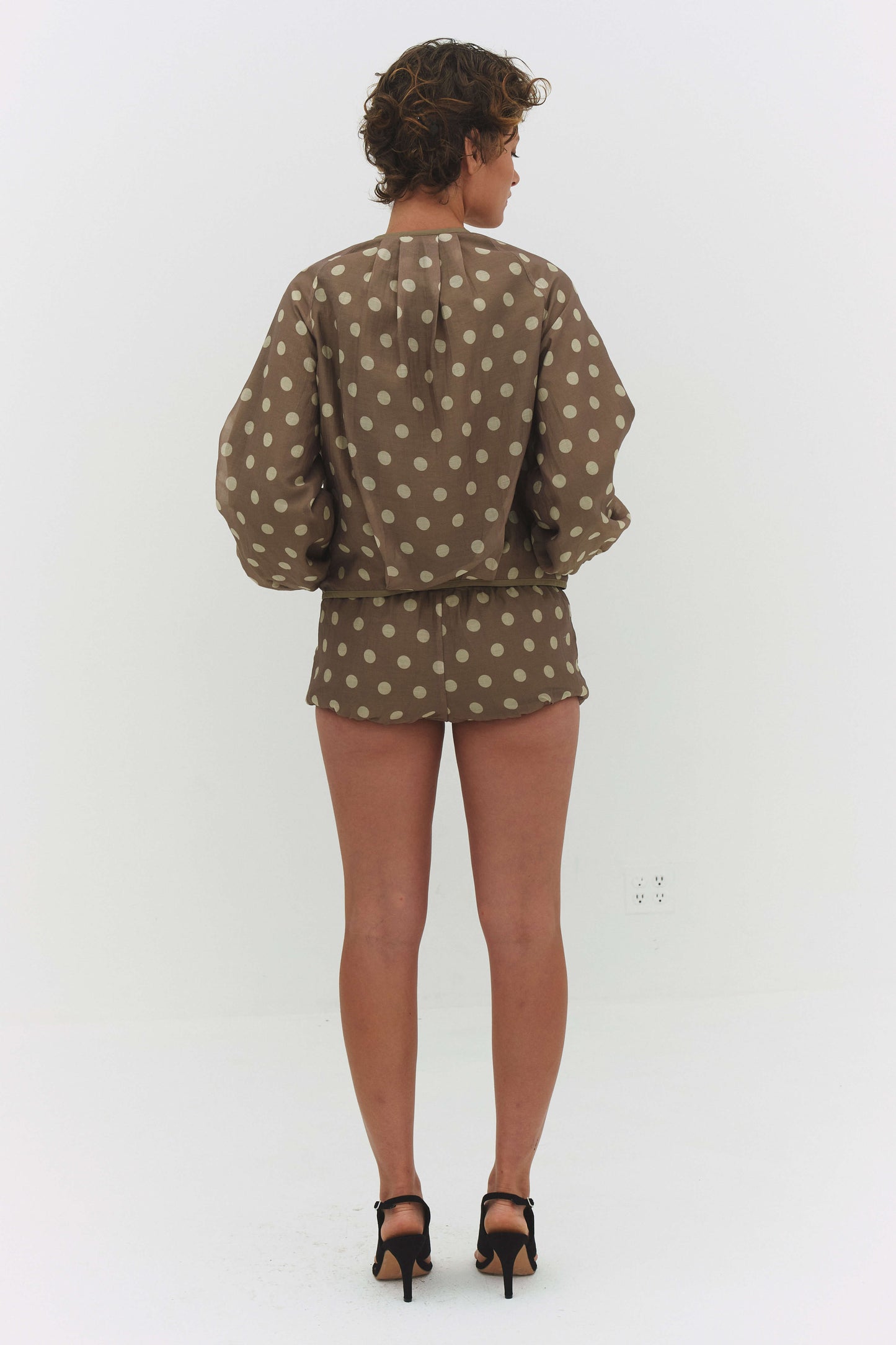 Fabio Voile Jacket Cream Mocha Womens Lightweight Outerwears