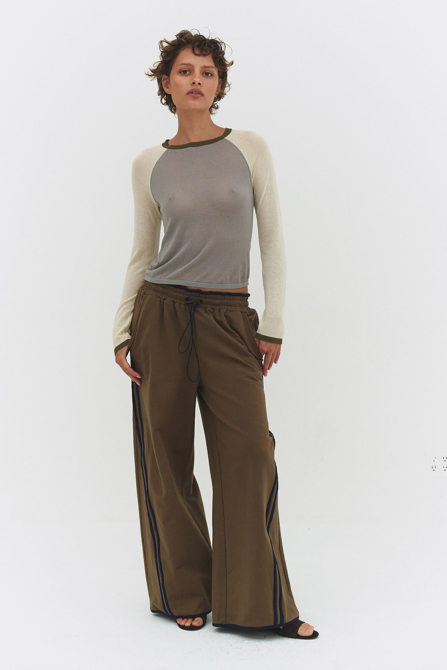 Mirinae Raglan Top Matcha Mel Womens Cotton Sweater Style X