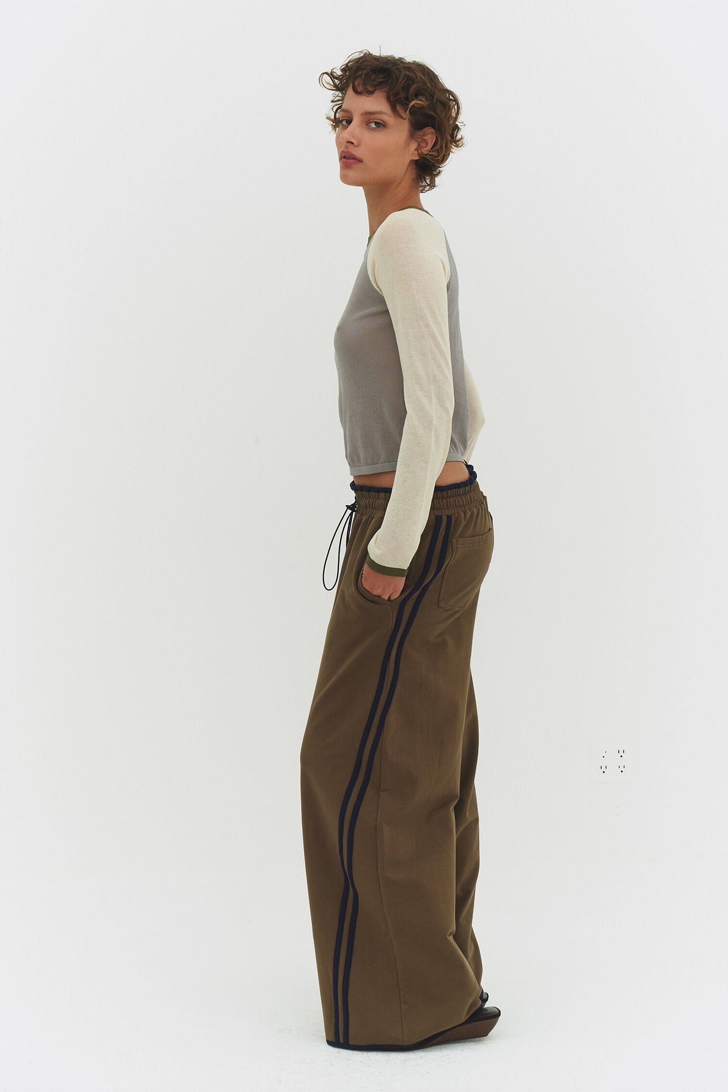 Mirinae Raglan Top Matcha Mel Womens Cotton Sweater Style X