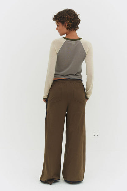 Mirinae Raglan Top Matcha Mel Womens Cotton Sweater Style X