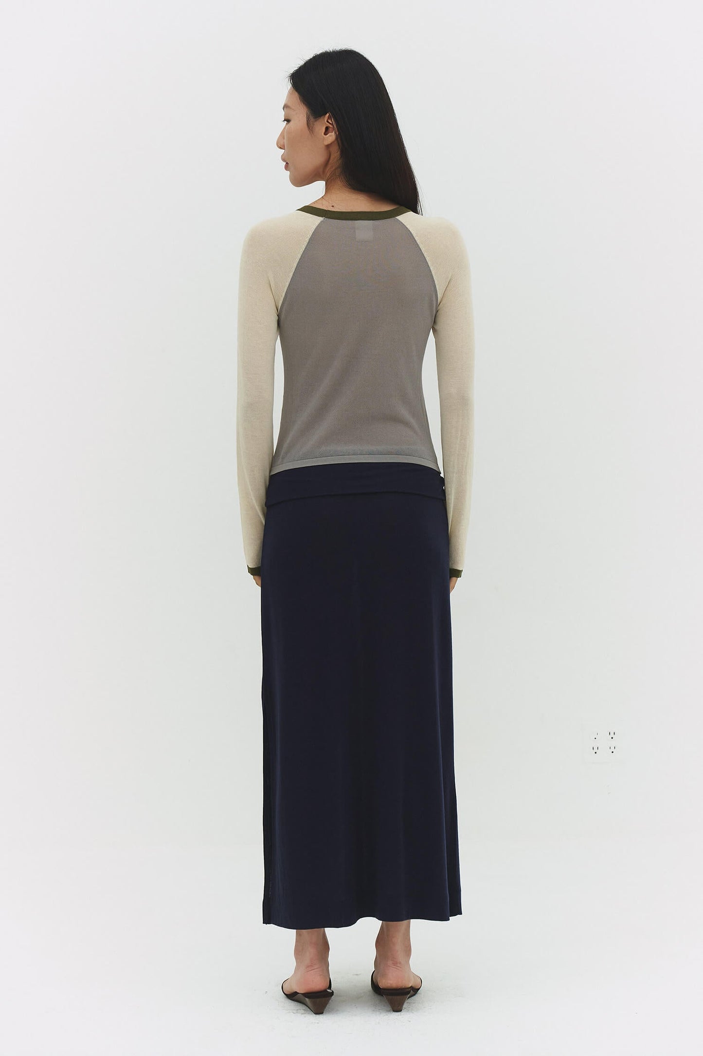 Mirinae Raglan Top Matcha Mel Womens Cotton Sweater Style X