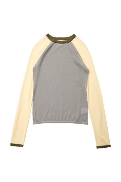 Mirinae Raglan Top Matcha Mel Womens Cotton Sweater Style X