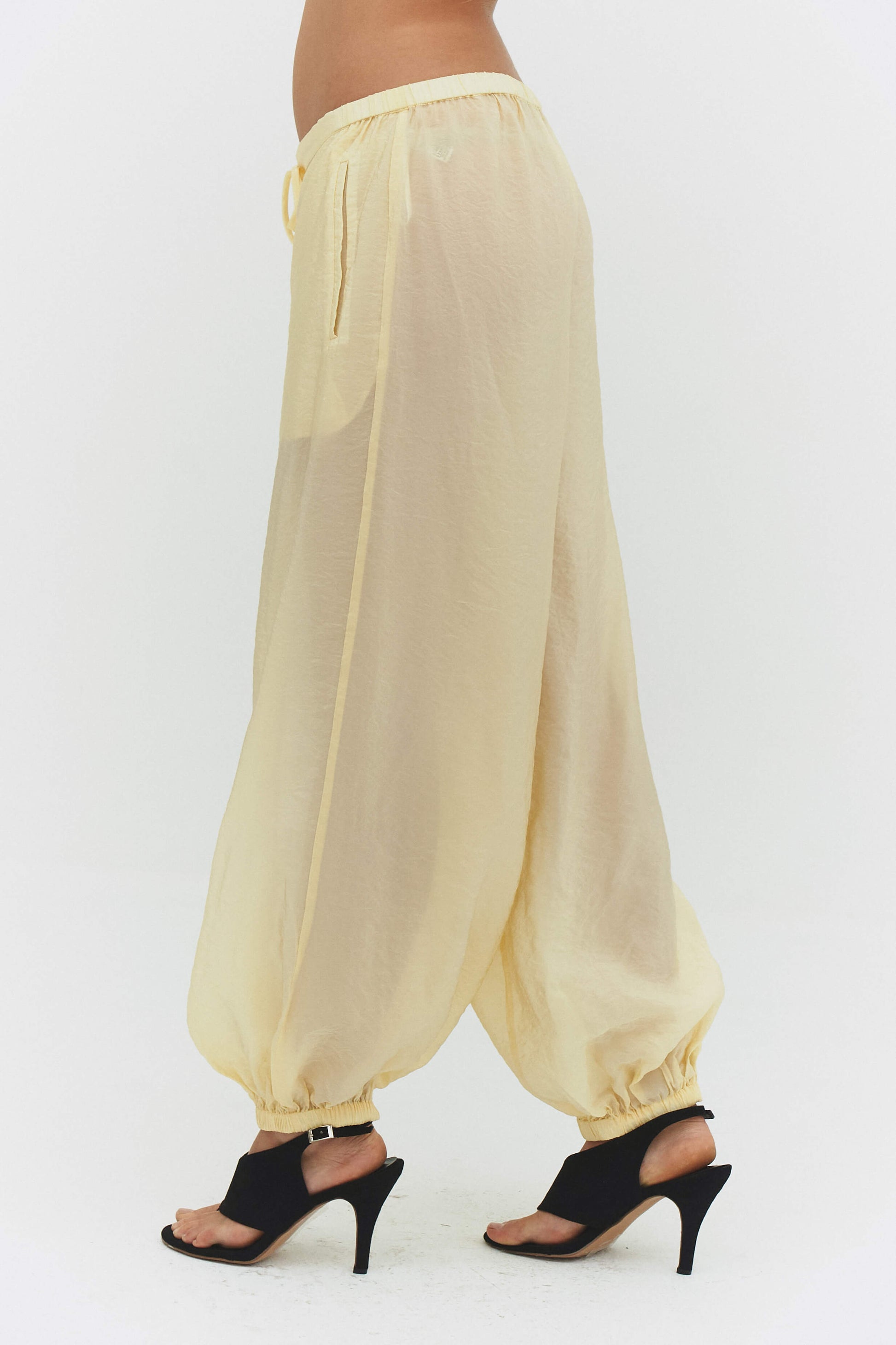 Zora Voile Pants Butter Womens Lightweight Balloon Trousers