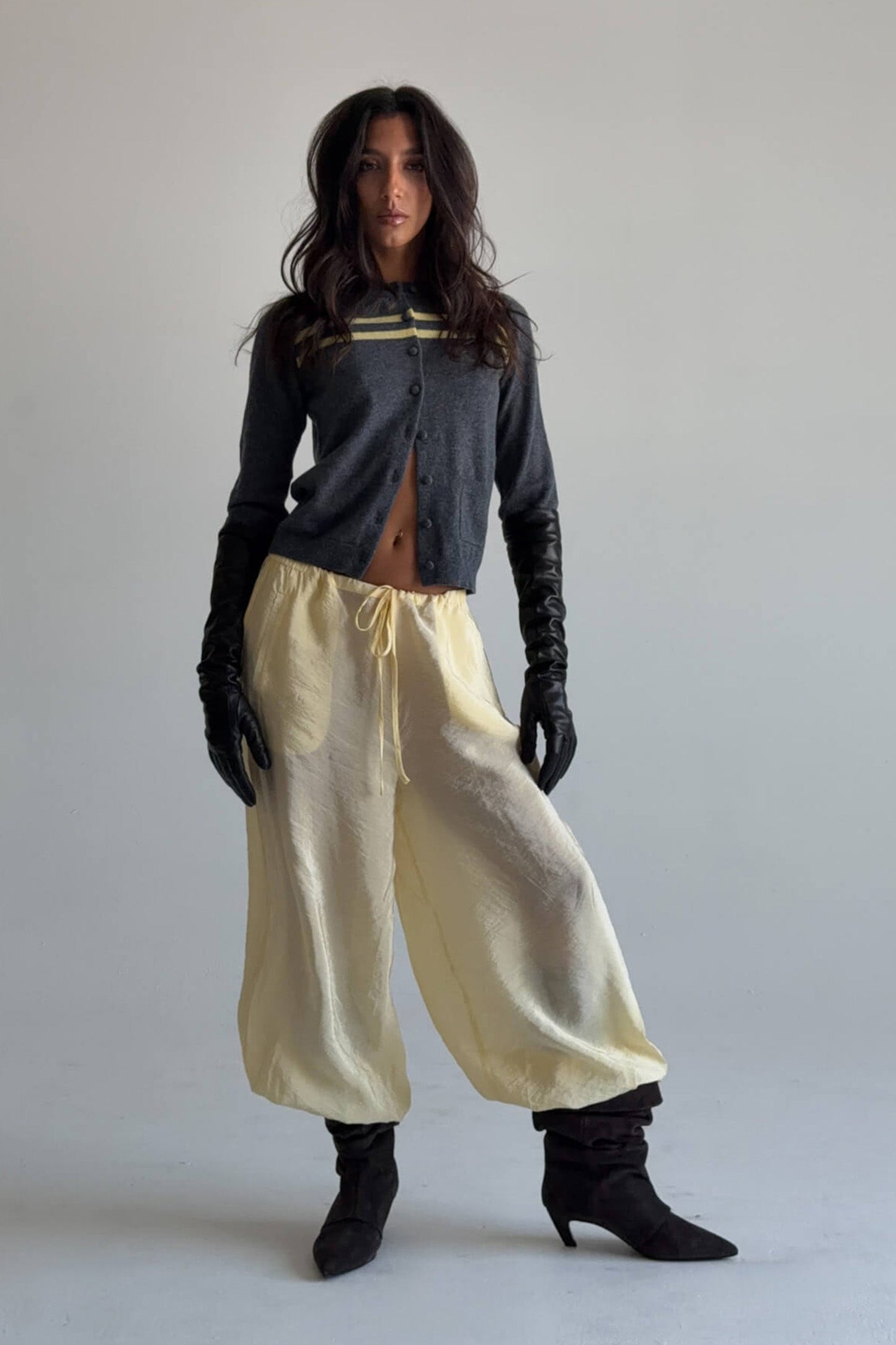 Zora Voile Pants Butter Womens Lightweight Balloon Trousers