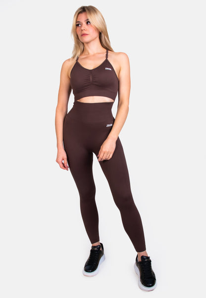 Seamless Sports Bra Adjustable Straps Removable Pads