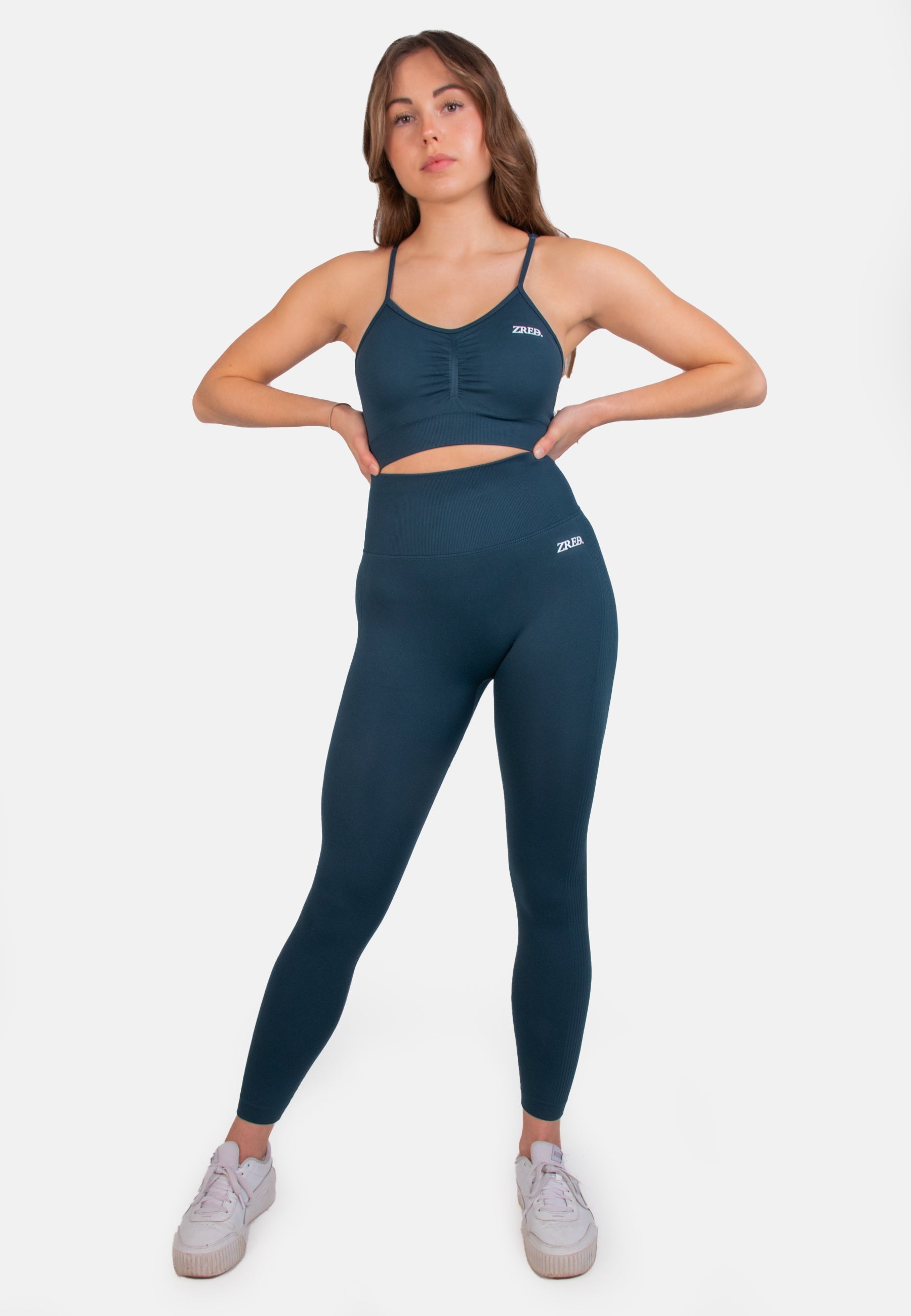 Seamless Sports Bra Adjustable Straps Removable Pads