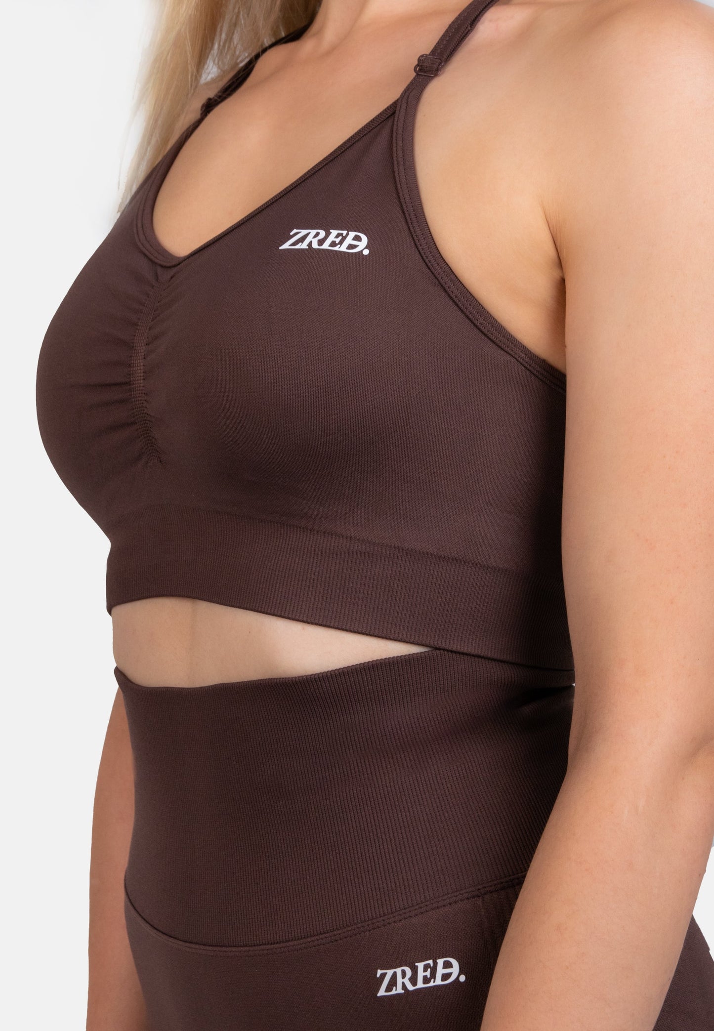 Seamless Sports Bra Adjustable Straps Removable Pads