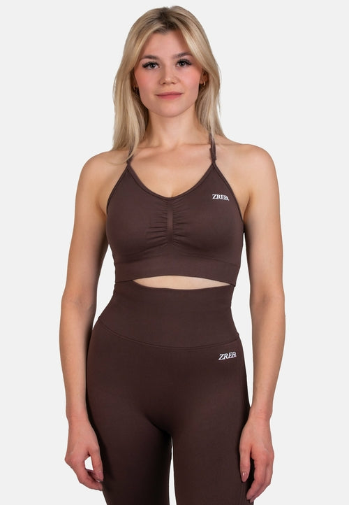 Seamless Sports Bra Adjustable Straps Removable Pads