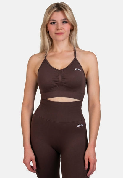 Seamless Sports Bra Adjustable Straps Removable Pads
