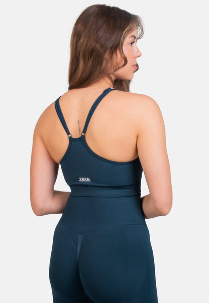 Seamless Sports Bra Adjustable Straps Removable Pads