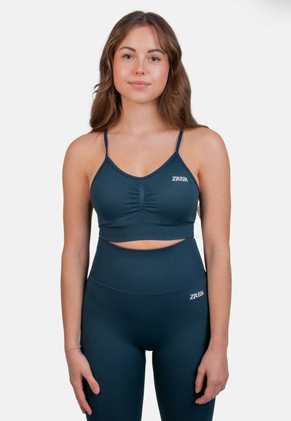 Seamless Sports Bra Adjustable Straps Removable Pads