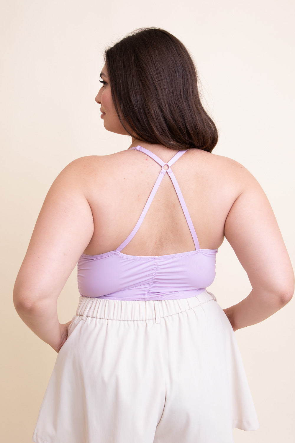 Ruched Plus Size Bralette for Women Comfortable Support Bra
