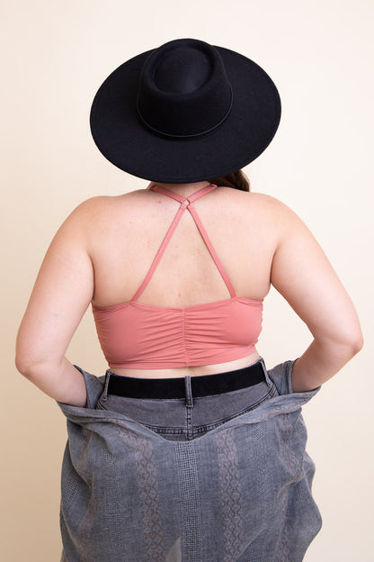 Ruched Plus Size Bralette for Women Comfortable Support Bra