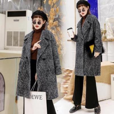 Women's Loose Fit Thick Woolen Coat for Autumn/Winter