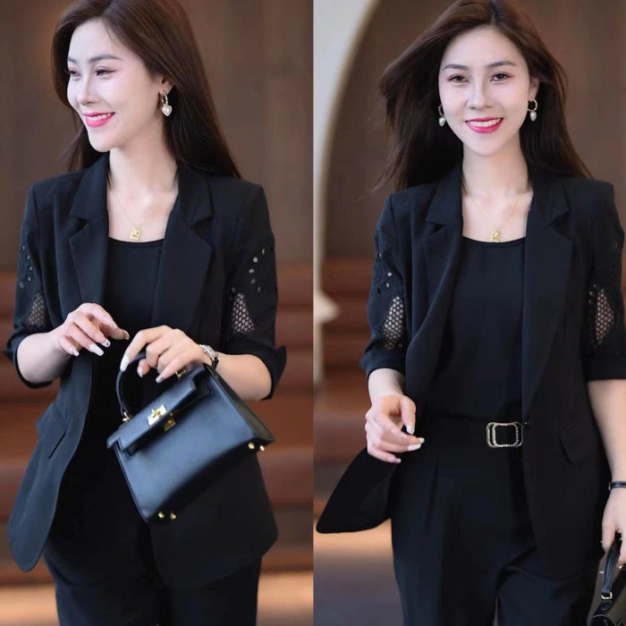 Women's Three-Piece Suit with Harem Pants