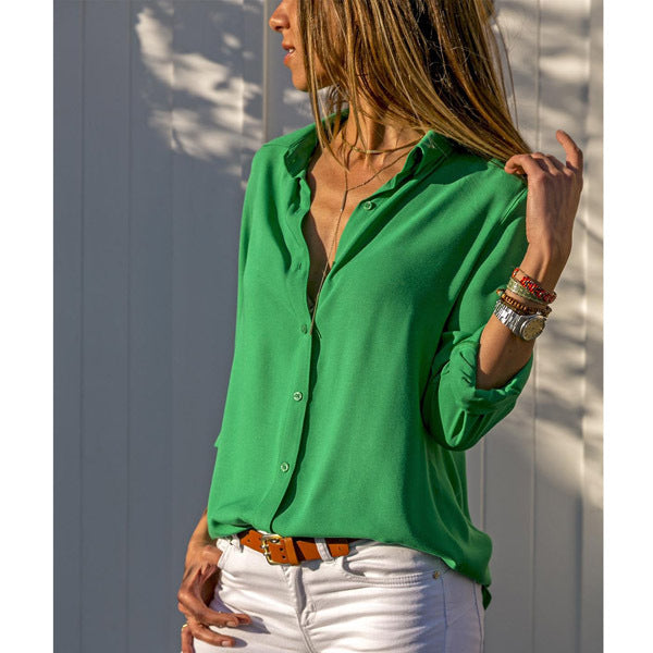Elegant Long Sleeve Casual Women's Street Shirt