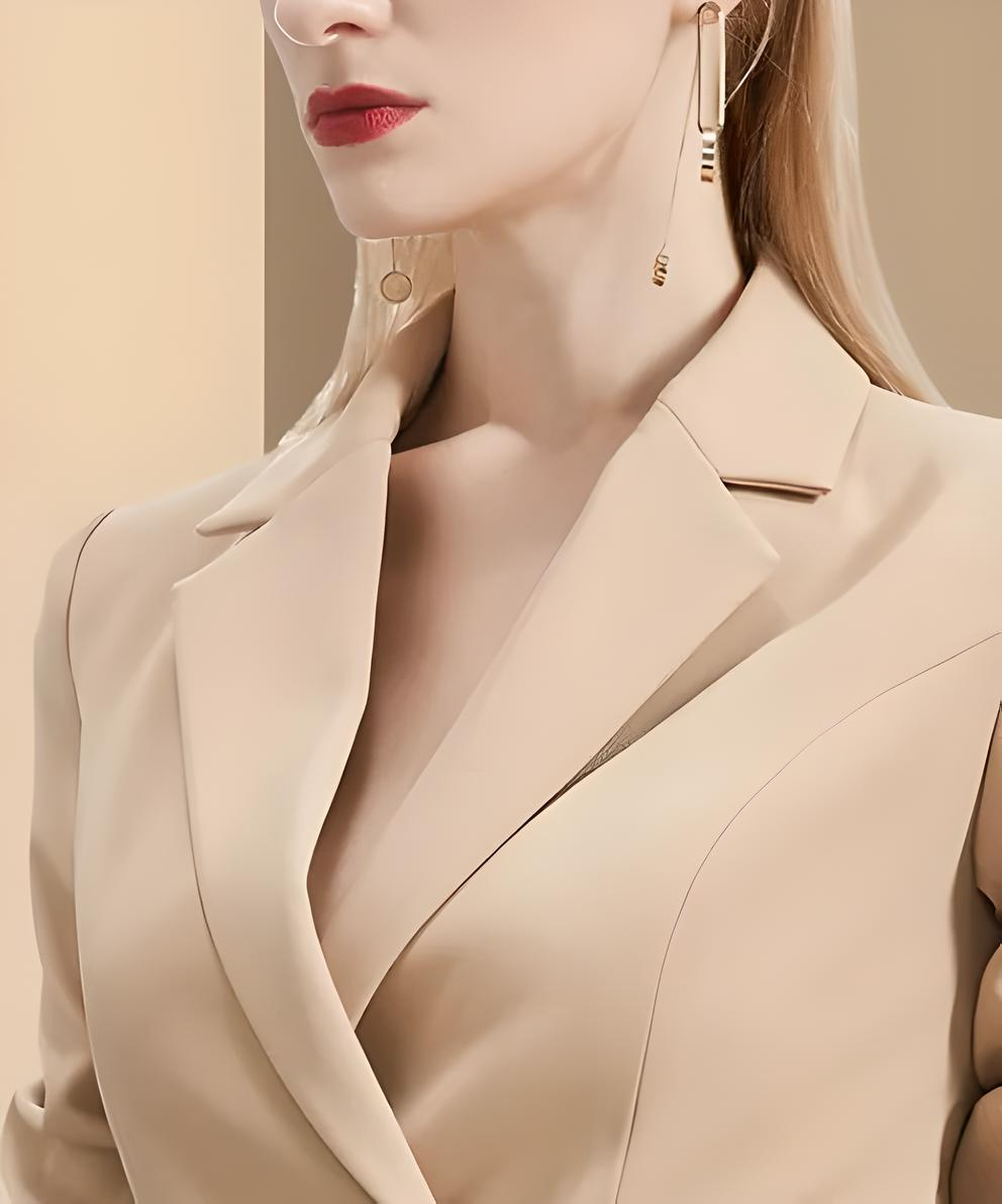 Women's Office Blazer Skirt Suit Set Elegant Two Piece Wear