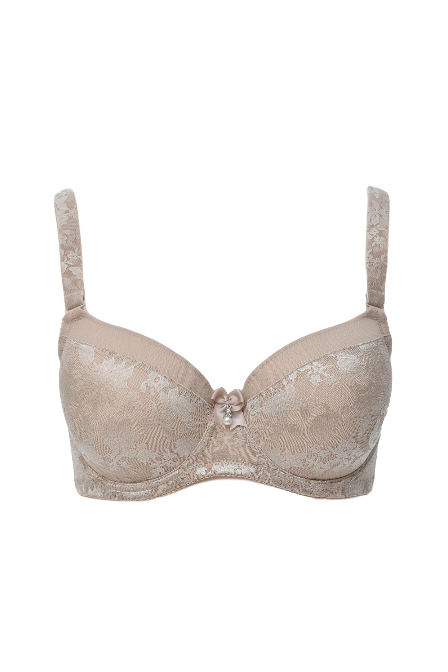 Haute Couture Preshaped Cup Bra C D E Full Support Lace Fit