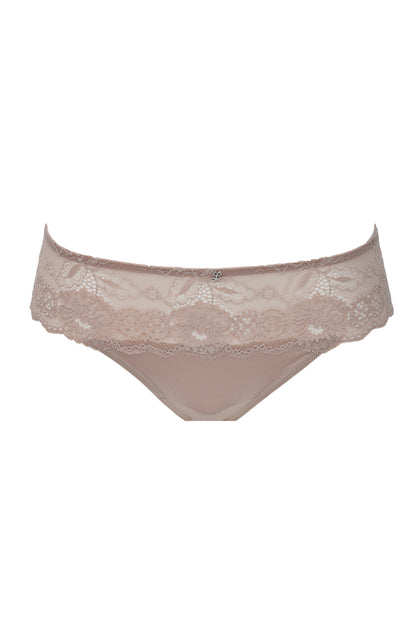 Women Seamless Microfiber Lace Trim Brief Underwear Panty