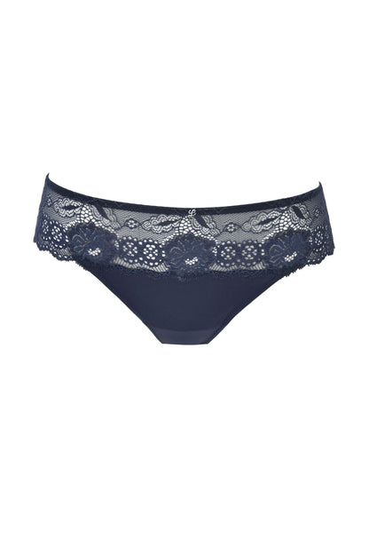 Women Seamless Microfiber Lace Trim Brief Underwear Panty