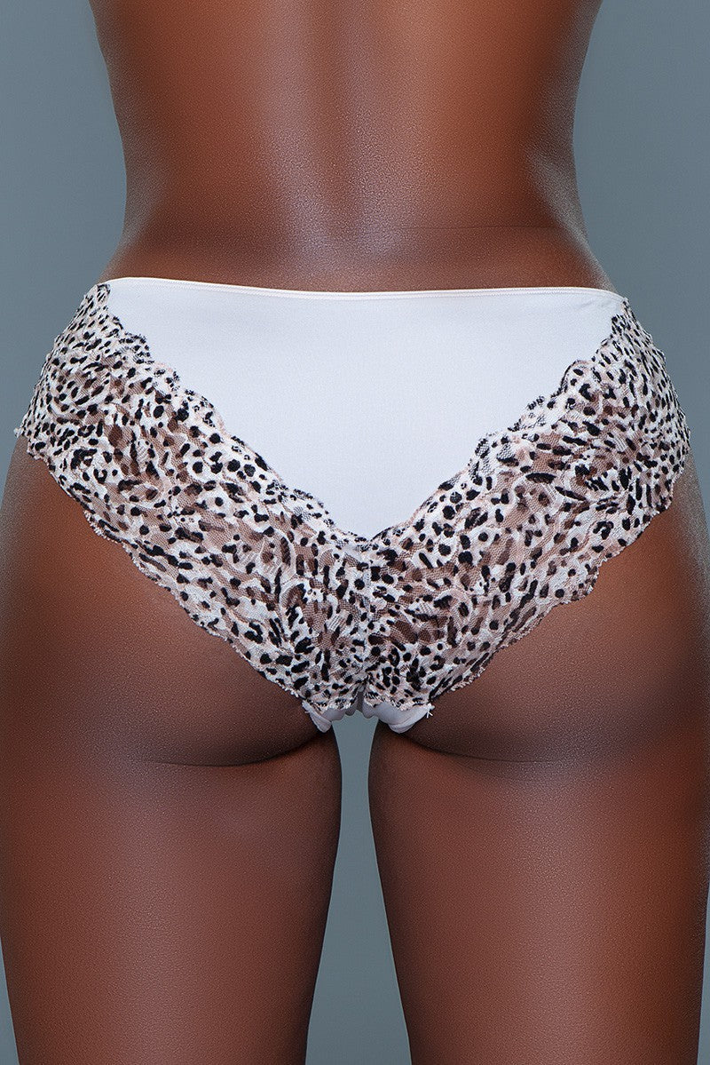 Women Animal Print Lace Bikini Panty 3 Pack Underwear