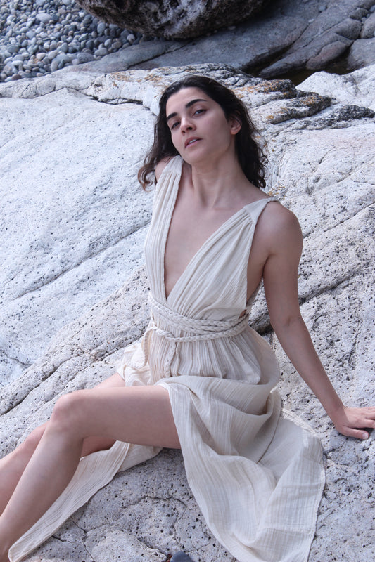Lunar Tide Organic Cotton Goddess Maxi Dress Women