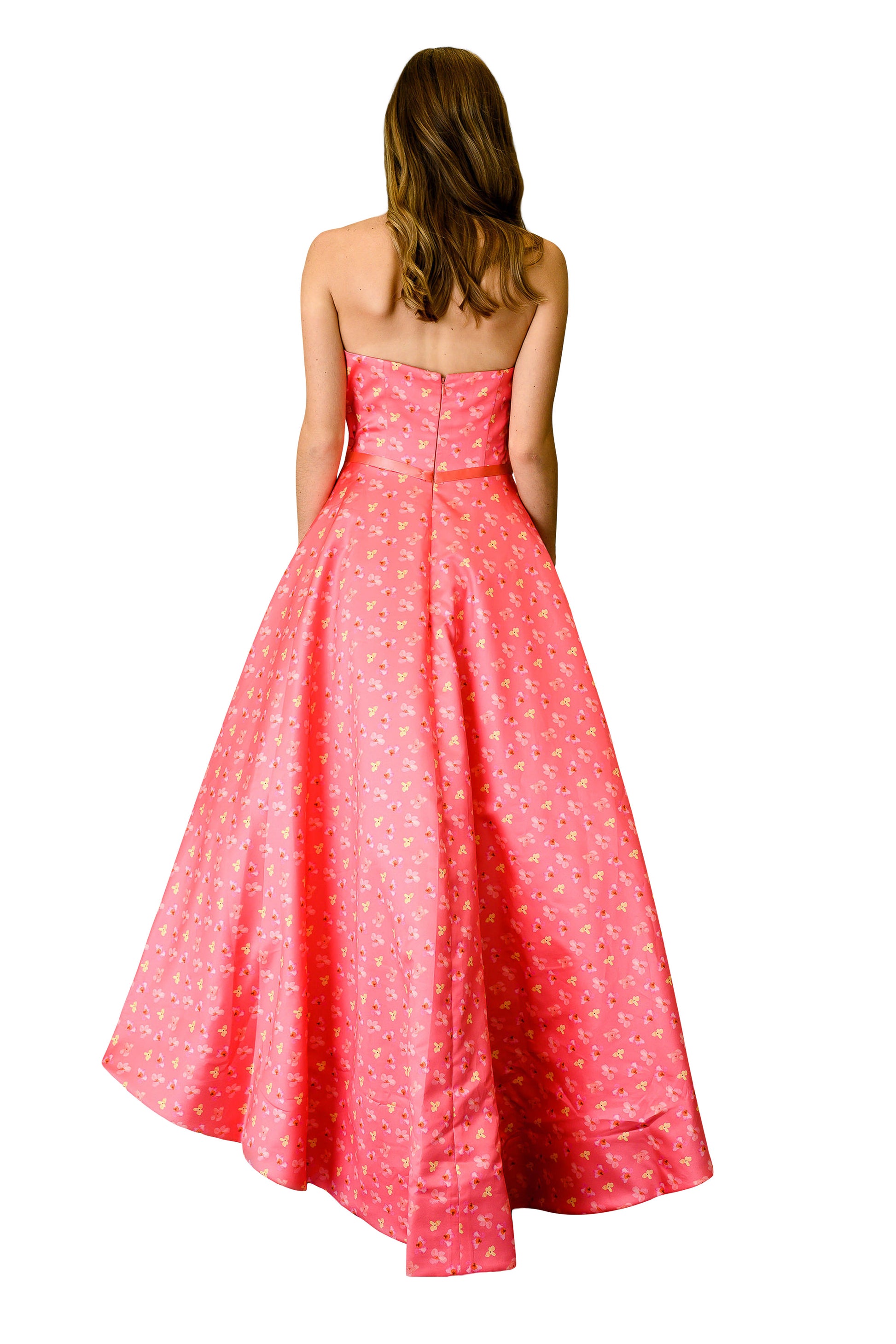 Off Shoulder Floral Formal Train Dress for Women Elegant