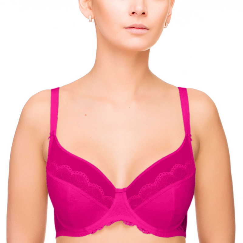 Women Full Figure Unlined Lace Underwire Support Bra