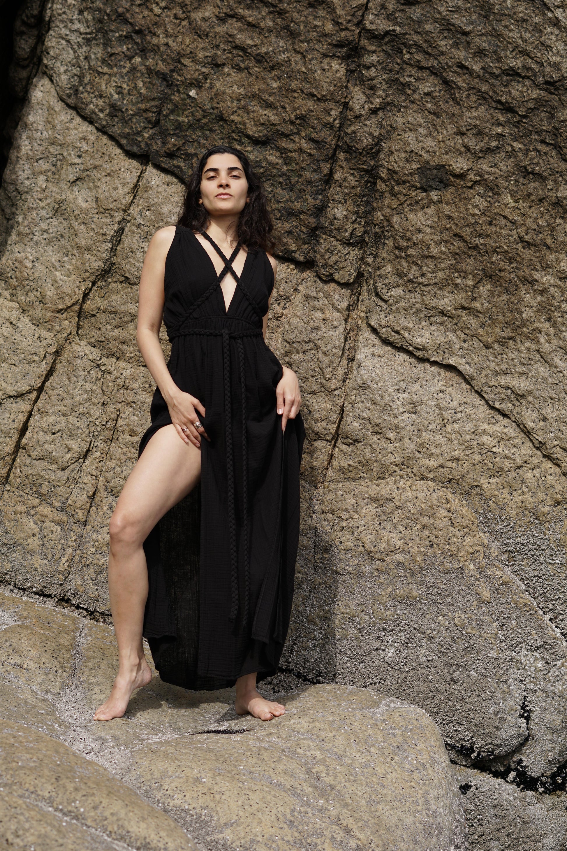 Lunar Tide Organic Cotton Goddess Maxi Dress Women