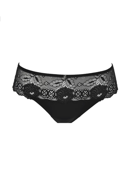 Women Seamless Microfiber Lace Trim Brief Underwear Panty