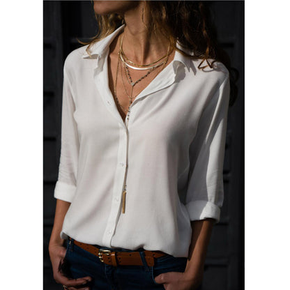 Elegant Long Sleeve Casual Women's Street Shirt