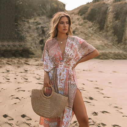Floral Print A-Line Dress Women Spring Casual Elegant Wear