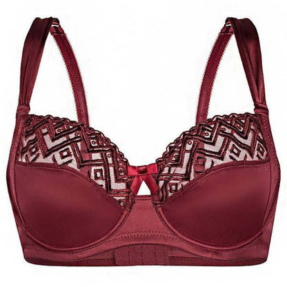 Sassa Bordeaux Semi-Sheer Full Figure Underwire Bra Stylings