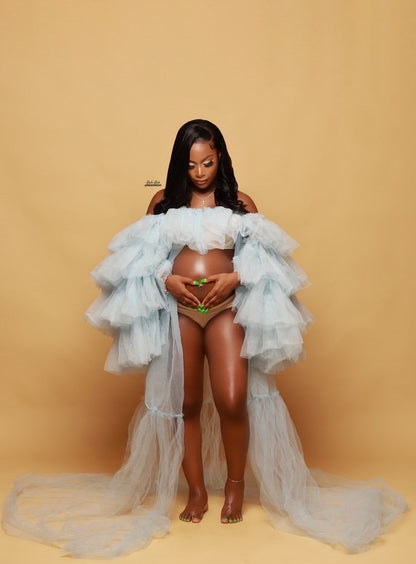 Preona Maternity Maxi Dress for Pregnancy Photoshoot Wear